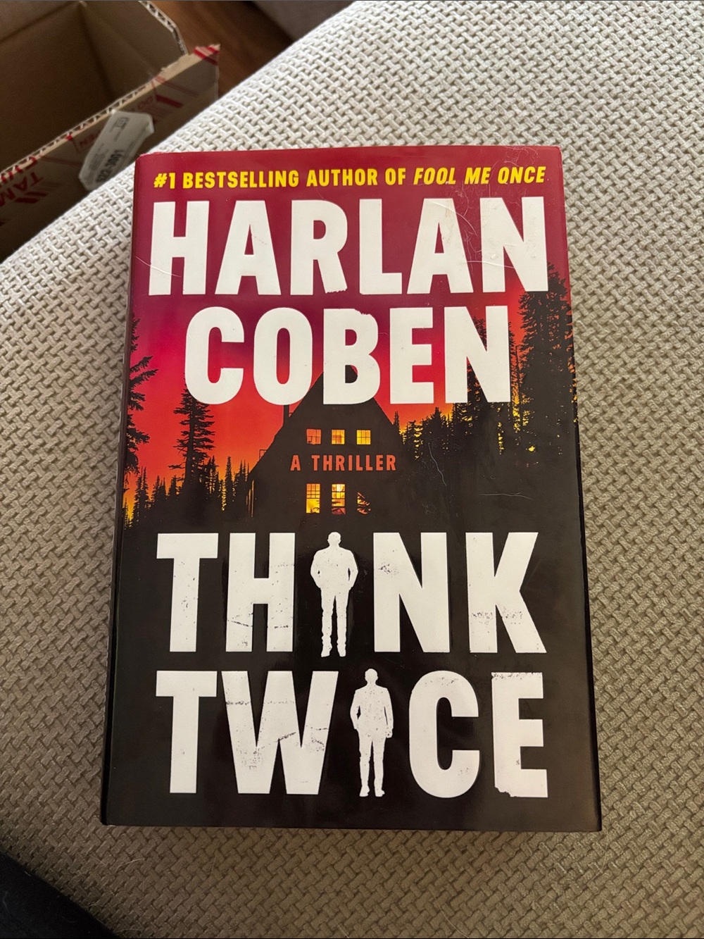 Harlan Coben "Think Twice" Thriller - Red & Black Cover